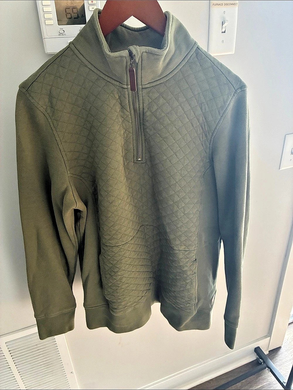 LL Bean Quilted 1/4 Zip Pullover